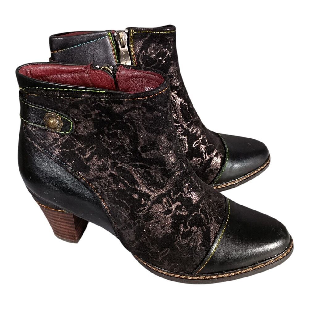 L’Artiste Spring Step Boutines Ankle Boots Black Size 38 / 7-7.5